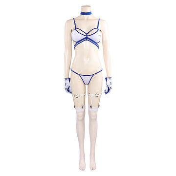 Susan Storm Women Blue White Bikini Set Swimsuit Cosplay Costume Outfits Halloween Carnival Suit